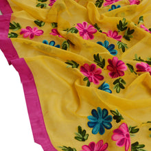 Load image into Gallery viewer, Sanskriti Vintage Dupatta Long Stole Cotton Saffron Scarves Hand Embroidered
