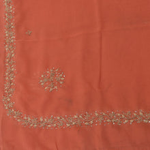 Load image into Gallery viewer, Sanskriti Vintage Dupatta Long Stole Georgette Peach Scarves Hand Beaded Hijab
