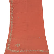 Load image into Gallery viewer, Sanskriti Vintage Dupatta Long Stole Georgette Peach Scarves Hand Beaded Hijab
