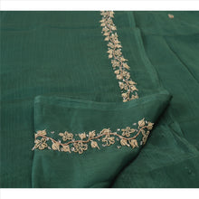 Load image into Gallery viewer, Sanskriti Vintage Dupatta Long Stole Art Silk Green Hijab Hand Beaded Wrap Veil
