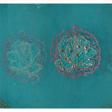 Load image into Gallery viewer, Sanskriti Vintage Dupatta Long Stole Net Mesh Blue Embroidered Veil Scarves
