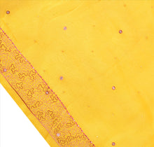 Load image into Gallery viewer, Vintage Dupatta Long Scarf Art Silk Saffron Hijab Hand Embroidered Veil Stole
