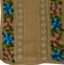 Load image into Gallery viewer, Sanskriti Vintage Dupatta Long Stole Cotton Green Hand Embroidered Wrap Veil
