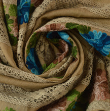 Load image into Gallery viewer, Sanskriti Vintage Dupatta Long Stole Cotton Green Hand Embroidered Wrap Veil
