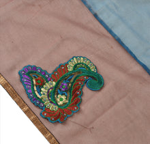 Load image into Gallery viewer, Sanskriti Vintage Dupatta Long Stole Net Mesh Maroon Hijab Embroidered Wrap Veil
