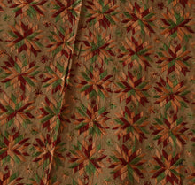 Load image into Gallery viewer, Vintage Dupatta Long Stole Art Silk Brown Embroidered Bagh Phulkari Scarves
