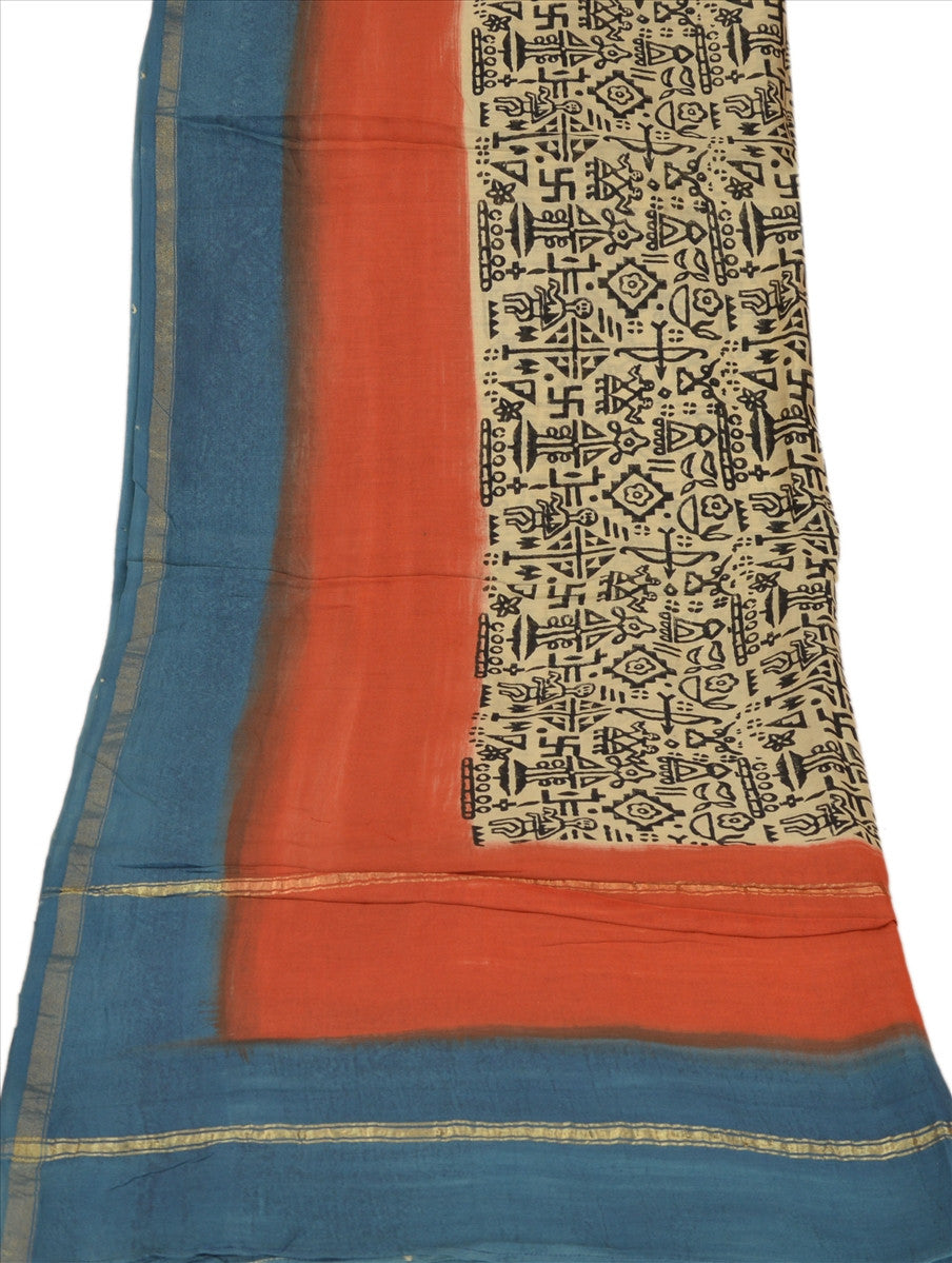 Vintage Dupatta Long Stole Cotton Multi Color Wrap Hijab Printed Veil Scarves