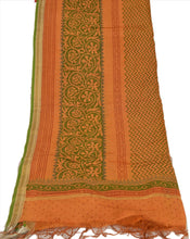 Load image into Gallery viewer, Vintage Dupatta Long Stole Cotton Saffron Wrap Hijab Block Printed Veil Scarves
