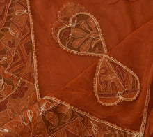 Load image into Gallery viewer, Vintage Dupatta Long Stole Chiffon Silk Orange Scarves Hand Beaded Hijab
