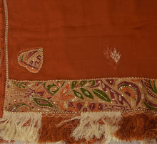 Load image into Gallery viewer, Vintage Dupatta Long Stole Chiffon Silk Orange Scarves Hand Beaded Hijab
