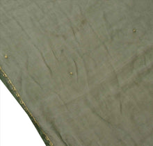 Load image into Gallery viewer, Sanskriti Vintage Dupatta Long Stole Chiffon Silk Green Hand Beaded Wrap Veil
