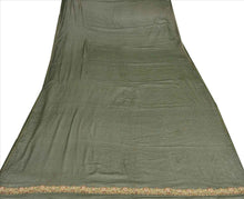Load image into Gallery viewer, Sanskriti Vintage Dupatta Long Stole Chiffon Silk Green Hand Beaded Wrap Veil
