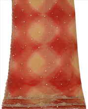 Load image into Gallery viewer, Sanskriti Vintage Dupatta Long Stole Net Mesh Red Scarves Hand Beaded Hijab
