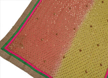 Load image into Gallery viewer, Sanskriti Vintage Dupatta Long Stole Georgette Peach Scarves Hand Beaded Hijab
