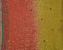 Load image into Gallery viewer, Sanskriti Vintage Dupatta Long Stole Georgette Peach Scarves Hand Beaded Hijab

