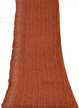 Load image into Gallery viewer, Sanskriti Vintage Dupatta Long Stole Chiffon Silk Brown Embroidered Wrap Hijab
