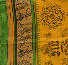 Load image into Gallery viewer, Vintage Dupatta Long Stole Art Silk Saffron Wrap Hijab Printed Veil Scarves
