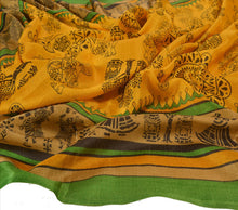 Load image into Gallery viewer, Vintage Dupatta Long Stole Art Silk Saffron Wrap Hijab Printed Veil Scarves
