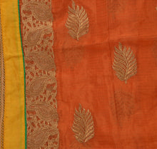 Load image into Gallery viewer, Sanskriti Vintage Dupatta Long Stole Art Silk Orange Scarves Embroidered Hijab
