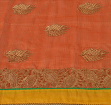 Load image into Gallery viewer, Sanskriti Vintage Dupatta Long Stole Art Silk Orange Scarves Embroidered Hijab
