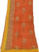 Load image into Gallery viewer, Sanskriti Vintage Dupatta Long Stole Art Silk Orange Scarves Embroidered Hijab
