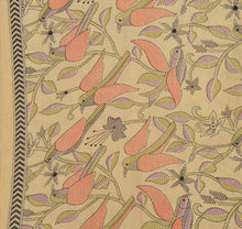 Load image into Gallery viewer, Vintage Dupatta Long Stole Art Silk Cream Wrap Hijab Kantha Printed Veil Scarves
