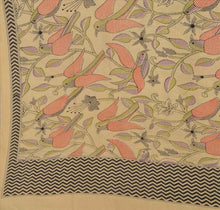Load image into Gallery viewer, Vintage Dupatta Long Stole Art Silk Cream Wrap Hijab Kantha Printed Veil Scarves
