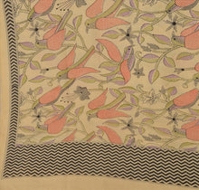 Load image into Gallery viewer, Vintage Dupatta Long Stole Art Silk Cream Wrap Hijab Kantha Printed Veil Scarves
