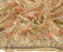 Load image into Gallery viewer, Vintage Dupatta Long Stole Art Silk Cream Wrap Hijab Kantha Printed Veil Scarves
