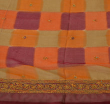 Load image into Gallery viewer, Vintage Dupatta Long Stole Georgette Multi Color Hand Embroidered Kantha Scarves
