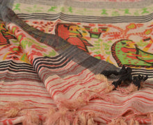 Load image into Gallery viewer, Vintage Dupatta Long Stole Art Silk Cream Wrap Hijab Printed Veil Human Scarves
