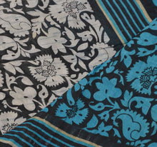 Load image into Gallery viewer, Vintage Dupatta Long Stole Cotton Black Wrap Hijab Printed Veil Scarves
