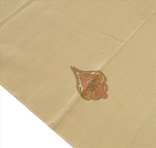 Load image into Gallery viewer, Sanskriti Vintage Dupatta Long Stole Art Silk Cream Scarves Painted Hijab
