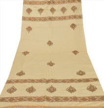 Load image into Gallery viewer, Sanskriti Vintage Dupatta Long Stole Art Silk Cream Scarves Painted Hijab
