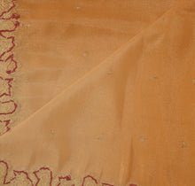 Load image into Gallery viewer, Sanskriti Vintage Dupatta Long Stole Art Silk Golden Scarves Hand Beaded Hijab
