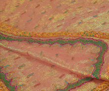 Load image into Gallery viewer, Sanskriti Vintage Dupatta Long Stole Art Silk Pink Scarves Hand Beaded Hijab
