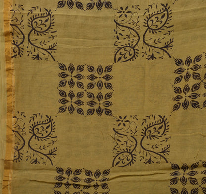 Sanskriti Vintage Dupatta Long Stole Cotton Green Wrap Hijab Printed Veil Scarves