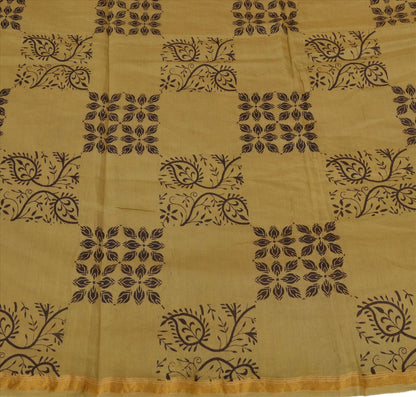 Sanskriti Vintage Dupatta Long Stole Cotton Green Wrap Hijab Printed Veil Scarves