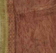Load image into Gallery viewer, Vintage Dupatta Long Stole Tissue Golden Red Scarves Woven Brocade Wrap Hijab
