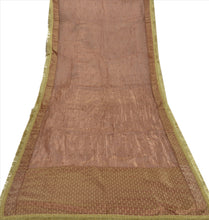 Load image into Gallery viewer, Vintage Dupatta Long Stole Tissue Golden Red Scarves Woven Brocade Wrap Hijab
