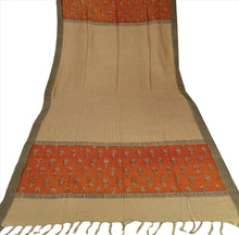 Load image into Gallery viewer, Vintage Dupatta Long Stole Pure Woolen Beige Wrap Hijab Printed Veil Scarves
