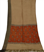 Load image into Gallery viewer, Vintage Dupatta Long Stole Pure Woolen Beige Wrap Hijab Printed Veil Scarves
