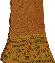 Load image into Gallery viewer, Vintage Dupatta Long Stole Cotton Cream Hand Embroidered Kantha Wrap Veil
