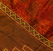 Load image into Gallery viewer, Sanskriti Vintage Dupatta Long Stole Cotton Orange Hand Beaded Wrap Veil
