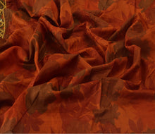 Load image into Gallery viewer, Sanskriti Vintage Dupatta Long Stole Cotton Orange Hand Beaded Wrap Veil
