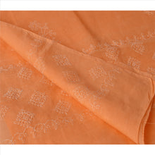 Load image into Gallery viewer, Vintage Dupatta Long Stole Cotton Peach Hand Embroidered Chikankari Wrap Veil
