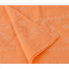 Load image into Gallery viewer, Vintage Dupatta Long Stole Cotton Peach Hand Embroidered Chikankari Wrap Veil
