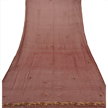 Load image into Gallery viewer, Sanskriti Vintage Dupatta Long Stole Chiffon Silk Brown Hand Beaded Wrap Veil
