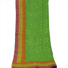 Load image into Gallery viewer, Sanskriti Vintage Dupatta Long Stole Georgette Green Scarves Embroidered Hijab
