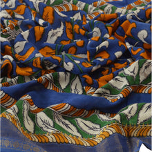 Load image into Gallery viewer, Sanskriti Vintage Dupatta Long Stole Cotton Blue Hijab Printed Wrap Veil
